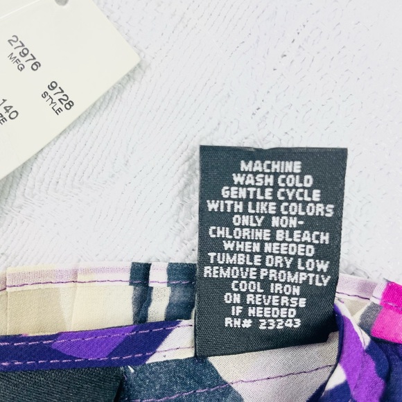 NewYork & Company Purple and Pink Ruffle Top Size 14 - Picture 3 of 8